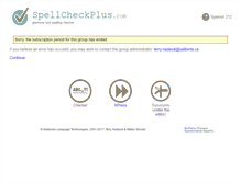 Tablet Screenshot of 212.spellcheckplus.com